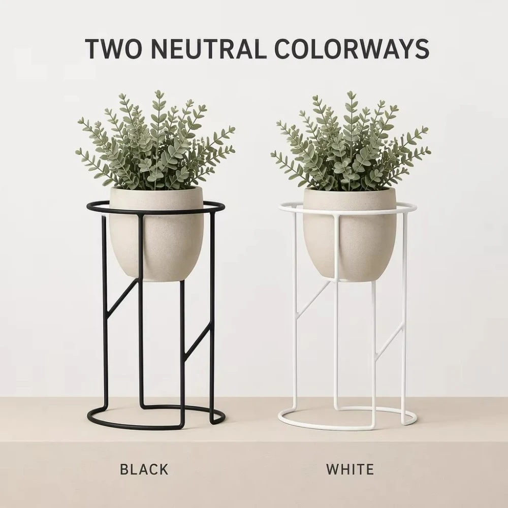 Cylinder Metal Indoor Outdoor Iron Flower Stand