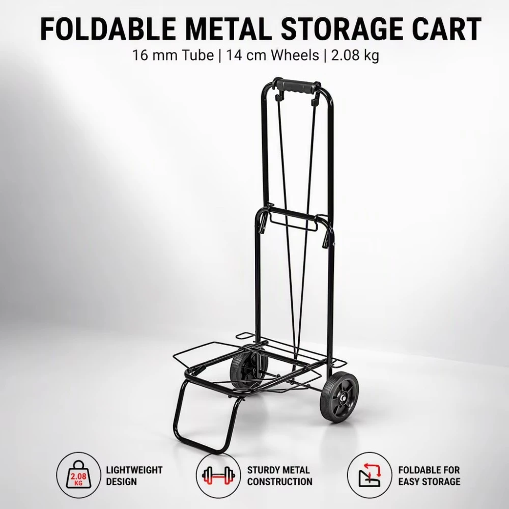 Metal Folding Mini Luggage Trolley Cart