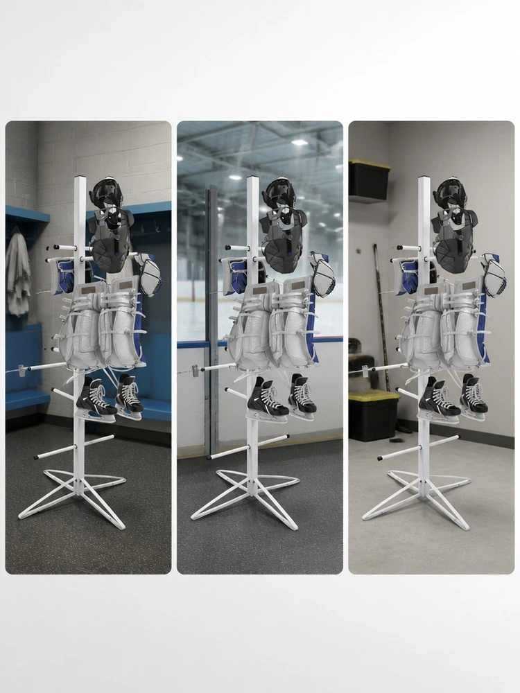 Metal Hockey Equipment Drying Rack Stand