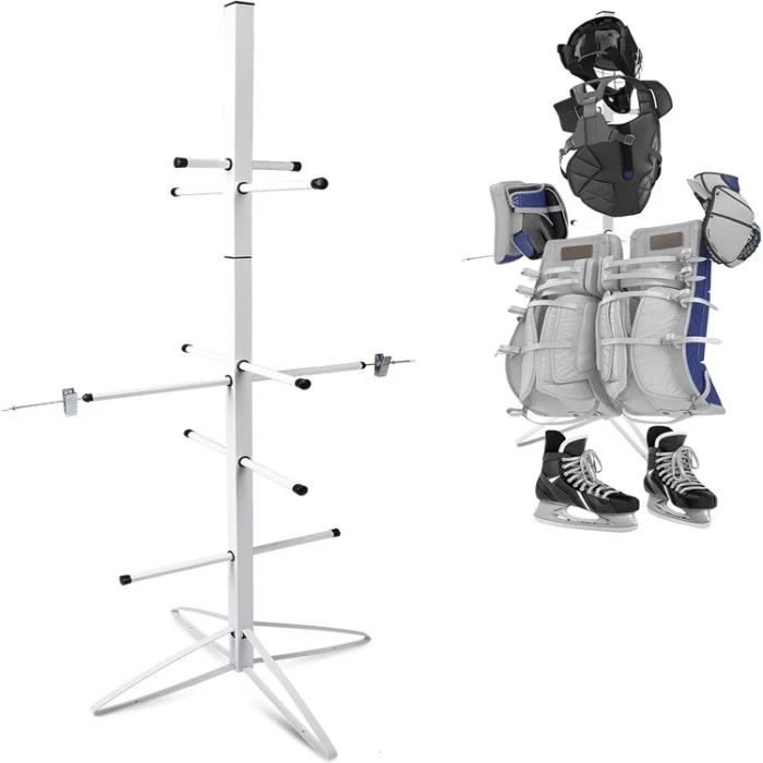 Soporte de rejilla de secado para equipos de hockey de metal
