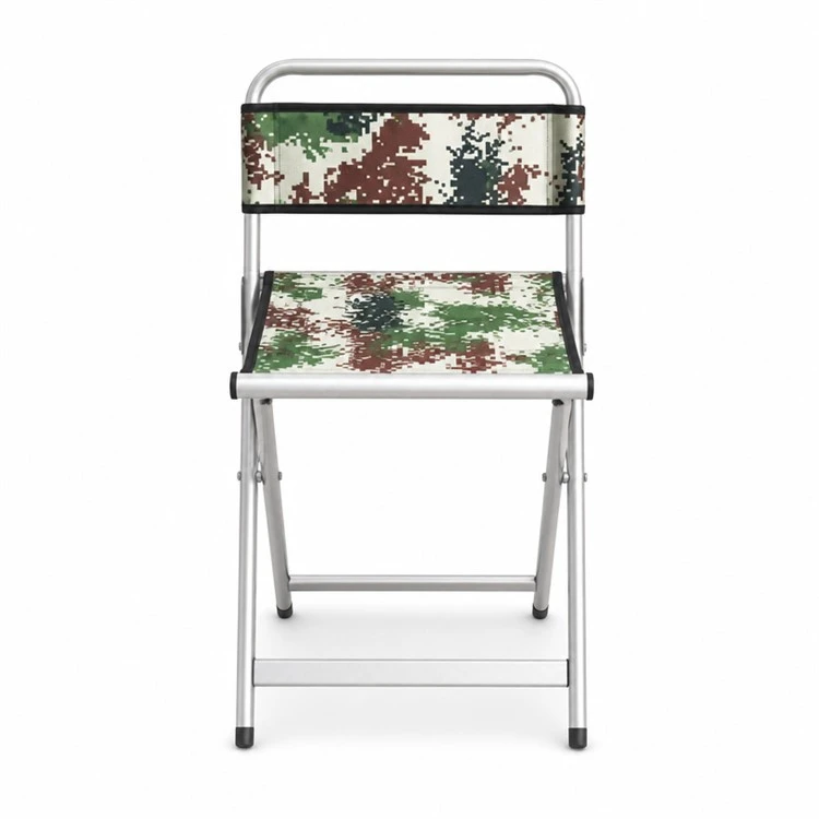 Silla de camping plegable de metal para exteriores