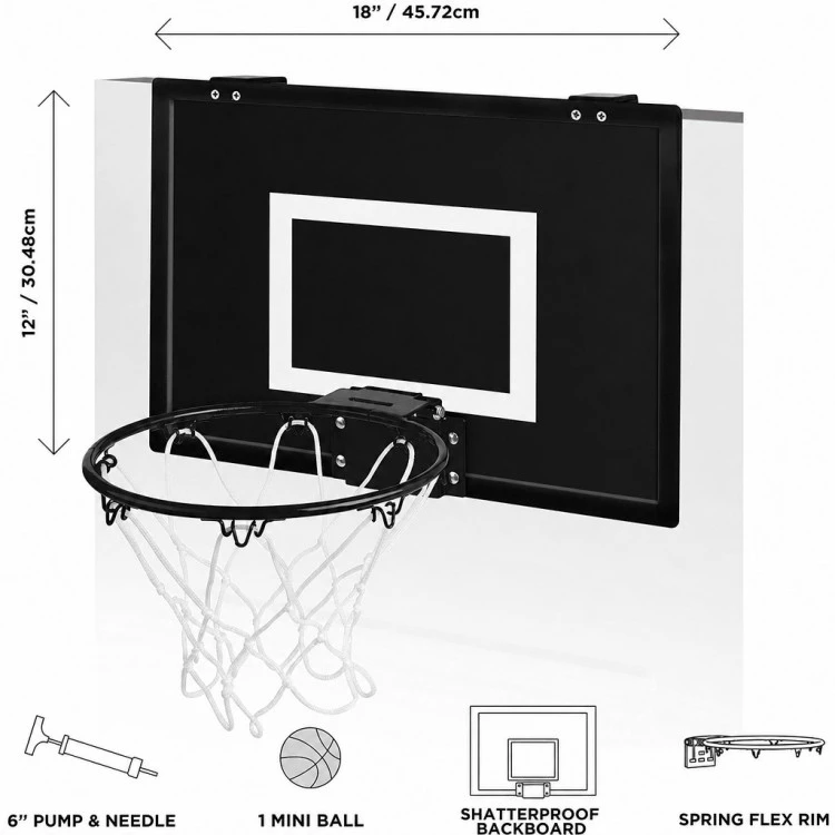 Mini aro de baloncesto para colocar sobre la puerta